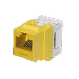 [NK688MYL] Conector Jack Estilo 110 (de Impacto), Tipo Keystone, Categoría 6, de 8 Posiciones y 8 Cables, Color Amarillo | NK688MYL