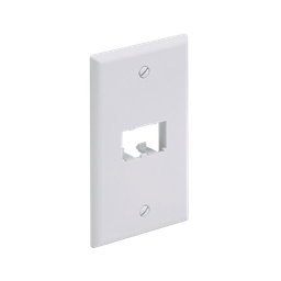 [CFP2WH] Placa de Pared Vertical Clásica, Salida Para 2 Puertos Mini-Com, Color Blanco | CFP2WH
