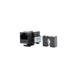 [LP-KJ-505-BK] Módulo Jack Keystone Cat5e con Terminación 110 (Punchdown) para Faceplate - Color Negro | LP-KJ-505-BK