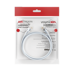 [DS-1NP6UEC0-200-W] Cable de Parcheo (Patch Cord) / UTP / Cat. 6 (24 AWG) / 2 Metros (6.56 Pies) / Color Blanco/ Ideal para PoE+ / Interior | DS-1NP6UEC0-200-W