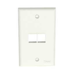 [NK2FNIW] Placa de Pared Vertical, Salida Para 2 Puertos Keystone, Color Blanco Mate | NK2FNIW
