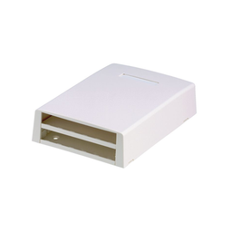 [CBXF12WH-AY] Caja de Montaje en Superficie, con Accesorio para Resguardo de Fibra Óptica, para 12 Módulos Mini-Com, Color Blanco | CBXF12WH-AY
