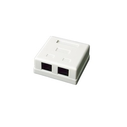 [LP-WP-6035] Caja de Pared con 2 Puertos, Incluye 2 Jacks UTP Cat5e Keystone | LP-WP-6035