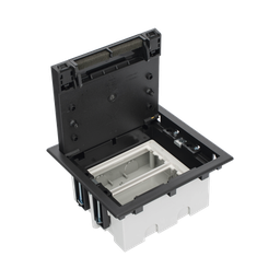 [SM-CPF-2] Caja Para Instalación en Piso Falso para Voz, Datos o Contactos Eléctricos / Capacidad para 2 Módulos / Espacio Embellecedor en la Tapa / Profundidad Ajustable de 90 a 120 mm (3.54 a 4.72 pulgadas) / Los Módulos se Adquieren Aparte / (SF210/14CY) | SM-CPF-2