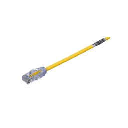[UTP28X15YL] Cable de Parcheo UTP Cat6A, CM/LSZH, Diámetro Reducido (28AWG), Color Amarillo, 4.57 Metros (15 Pies) | UTP28X15YL
