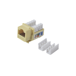 [LP-KJ-505-YE] Módulo Jack Keystone Cat5e con Terminación 110 (Punchdown) para Faceplate - Color Amarillo | LP-KJ-505-YE