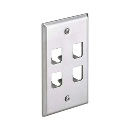 [CFP4SY] Placa de Pared Vertical, de Acero Inoxidable, Salida Para 4 Puertos Mini-Com | CFP4SY
