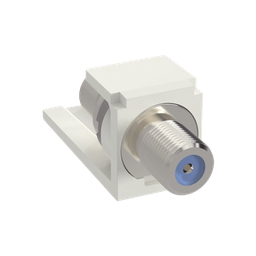 [CMFWH] Módulo Acoplador Coaxial Tipo F, Mini-Com, de 75 Ohms, 3.0 GHz, Color Blanco | CMFWH