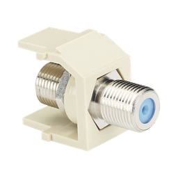 [NKFIW] Módulo Acoplador Coaxial Tipo F, Keystone, de 75 Ohms, 3.0 GHz, Color Blanco Mate | NKFIW