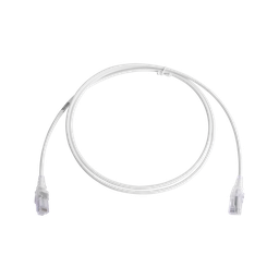 [MC6-05-0228] Patch Cord MC6 Modular Cat6 UTP, CM/LS0H, 1.52 Metros (5 Pies), Color Blanco, Diámetro Reducido (28AWG) | MC6-05-0228