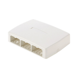[CBXQ6WH-A] Caja de Montaje en Superficie, Para 6 Módulos Mini-Com, Color Blanco | CBXQ6WH-A