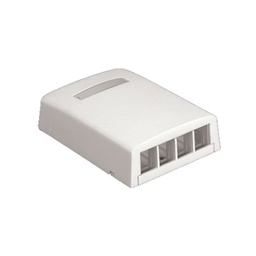 [NK4BXWH-AY] Caja de Montaje en Superficie, Para 4 Módulos Keystone, Color Blanco | NK4BXWH-AY