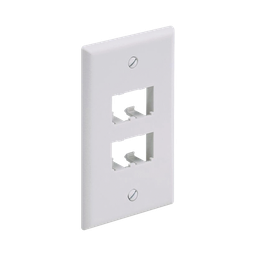 [CFP4IW] Placa de Pared Vertical Clásica, Salida Para 4 Puertos Mini-Com, Color Blanco Mate | CFP4IW