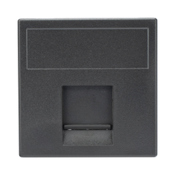 [SM-1-KEY-G] Módulo Color Grafito con 1 Espacio para Jack Keystone con Guardapolvo para las Cajas de Escritorio Ofiblock y Teleblock / (K76/14) | SM-1-KEY-G