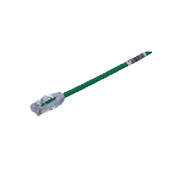 [UTP28X20GR] Cable de Parcheo UTP Cat6A, CM/LSZH, Diámetro Reducido (28AWG), Color Verde, 6.1 Metros (20 Pies) | UTP28X20GR