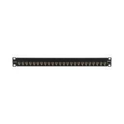 [UP6-F1-24L-RS] Patch Panel UltraMAX. UTP, Precargado con Jacks Cat6, 24 Puertos, Plano, 1U | UP6-F1-24L-RS
