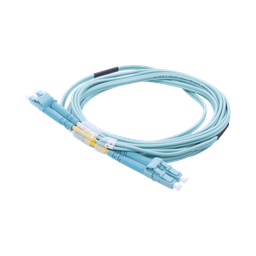 [LP-FOM3-LCLC-R03] Jumper de Fibra Óptica Multimodo OM3 50/125 LC-LC OFNR (Riser), 2.0 mm, Dúplex, Aqua, 3 Metros (9.84 Pies) | LP-FOM3-LCLC-R03