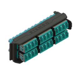 [LVA24-LCQ-BC-A] Placa Acopladora LightVerse, 12 Conectores Dúplex LC/UPC, Acepta hasta 24 Fibras Multimodo OM3 y OM4 (No Shuttered) | LVA24-LCQ-BC-A