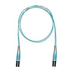 [FX2ELLNLNSNM001] Jumper de Fibra Optica Multimodo 50/125 OM3, LC-LC Duplex, LSZH (Cero Halógenos), Color Aqua, 1 Metro (3.28 Pies) | FX2ELLNLNSNM001