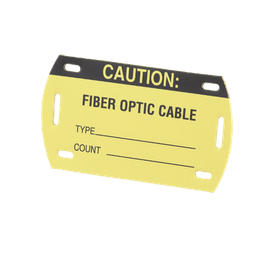 [PST-FO] Kit de 5 Etiquetas Autolaminadas para Fibra Óptica, Para Uso Interior/Exterior, Dimensiones de 90.42 x 52.32 mm (3.56 x 2.06 pulgadas), Color Negro con Amarillo | PST-FO