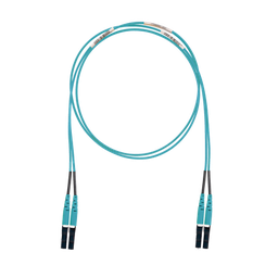 [FX2ELLNLNSNM003] Jumper de Fibra Optica Multimodo 50/125 OM3, LC-LC Duplex, LSZH (Cero Halógenos), Color Aqua, 3 Metros (9.84 Pies) | FX2ELLNLNSNM003