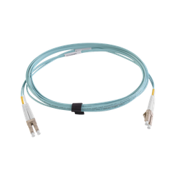 [FJ2-LCLC5V-01AQ] Jumper de Fibra Óptica Multimodo 50/125 XGLO OM4, LC-LC Duplex, OFNR, Color Aqua, 1 Metro (3.28 Pies) | FJ2-LCLC5V-01AQ