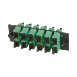 [FAP12WAGSCZ] Placa Acopladora de Fibra Optica FAP, Con 12 Conectores SC/APC (12 Fibras), Para Fibra Monomodo OS1/OS2, Color Verde | FAP12WAGSCZ