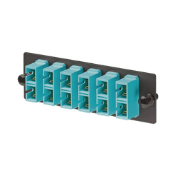 [FAP6WAQDSCZ] Placa Acopladora de Fibra Optica FAP, Con 6 Conectores SC Duplex (12 Fibras), Para Fibra Multimodo OM3/OM4, Color Aqua | FAP6WAQDSCZ