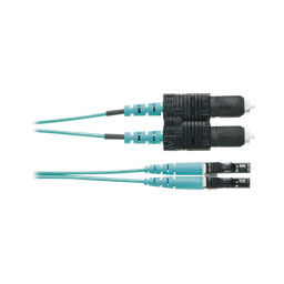 [FZ2ERLNSNSNM002] Jumper de Fibra Optica Multimodo 50/125 OM4, LC-SC Duplex, OFNR (Riser), Color Aqua, 2 Metros (6.56 Pies) | FZ2ERLNSNSNM002