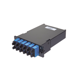 [FCS9N-12-10P] Placa Acopladora de Fibra Óptica FAP, Con 12 Pigtails y 6 Conectores LC Duplex (12 Fibras), Para Fibra Monomodo OS1/OS2, Color Azul | FCS9N-12-10P