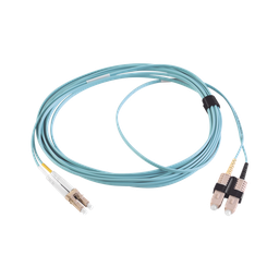 [FJ2-LCSC5L-05AQ] Jumper de Fibra Óptica Multimodo 50/125 XGLO OM3, LC-SC Duplex, OFNR, Color Aqua, 5 Metros (16.40 Pies) | FJ2-LCSC5L-05AQ