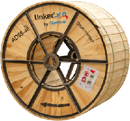 [OC-ADSS-ARMD-48C/4KM] Carrete 4 Kilómetros de Fibra Óptica (ADSS) G.652D Armada Anti Roedor, Dieléctrica, Monomodo 48 Hilos, Span 200 (Para instalaciones aéreas, en tubería o enterrado directo) | OC-ADSS-ARMD-48C/4KM