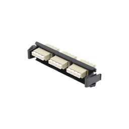 [RIC-F-LC12-01C] Placa Acopladora de Fibra Óptica Quick-Pack, Con 3 Conectores LC Quad (12 Fibras), Para Fibra Multimodo, Beige | RIC-F-LC12-01C