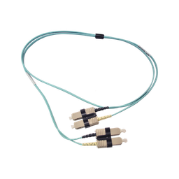 [FJ2-SCSC5L-01AQ] Jumper de Fibra Óptica Multimodo 50/125 OM3 XGLO, SC-SC Duplex, OFNR, Color Aqua, 1 Metro (3.28 Pies) | FJ2-SCSC5L-01AQ