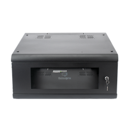 [SR-1904-GN2G] Gabinete de Pared con Puerta de Cristal Templado, 635mm de Profundidad, 4U Rack de 19'', Acero Reforzado | SR-1904-GN2G