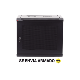 [PSTC-09-645BDP] Gabinete PRECISION, Con Puerta Perforada, de 19in, 9UR, 450mm de Profundidad, Color Negro | PSTC-09-645BDP