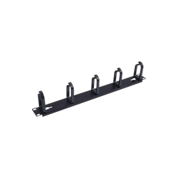 [LP-CM-01] Organizador de Cables con 5 anillos, 1U, 19" Color negro | LP-CM-01