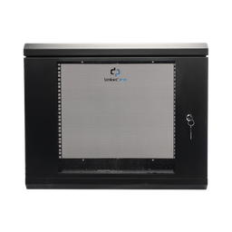 [SR1909LH3G] Gabinete de Pared de 9U con Puerta de Cristal Templado, 455 mm de Profundidad, Rack de 19'', Acero Reforzado Color Negro. | SR1909LH3G