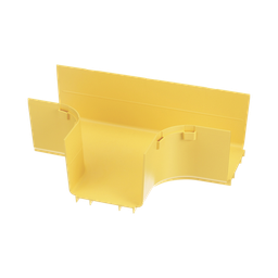 [FRT4X4LYL] Accesorio en T Horizontal, Con Ángulos a 90º, Para Canaletas FiberRunner™ 4X4, Color Amarillo | FRT4X4LYL