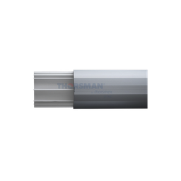 [DMCPVCAL] Ducto de media caña, base de PVC y tapa de aluminio 2.5 m de largo (8802-80300) | DMCPVCAL