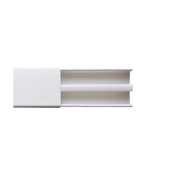 [PT-48] Canaleta blanca dos vías, de PVC auto extinguible,  48 x 16 x tramo 2.5m (6101-01250) | PT-48