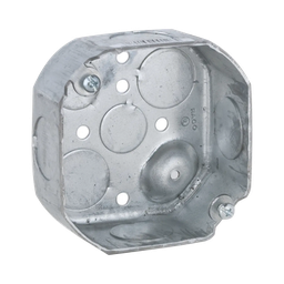 [HUB-127] Caja Octagonal de 4" / Profundidad 1 1/2" / 4 Entradas de 3/4" y 4 Entradas de 1/2" / Troquelada. | HUB-127