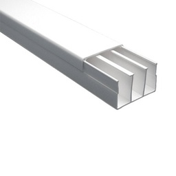 [TEK-62-ST] Canaleta sin troquel con tapa color blanco de PVC auto extinguible, 40 x 62 tramo 2.5m (6301-01251) | TEK-62-ST