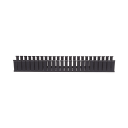 [G4X4BL6] Canaleta Ranurada de PVC sin Tapa, Tipo G, 108 mm de Ancho, 104.1 mm de Alto y 1828.8 mm de Largo, Color Negro | G4X4BL6