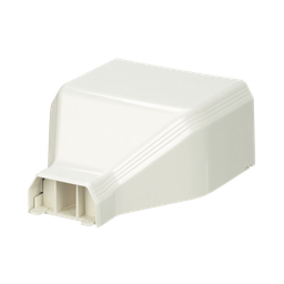 [T45EEIW] Conexión de tubería a canaleta T45, Salidas de 1/2", 3/4", 1" y 1 1/4", material ABS, Color Blanco Mate | T45EEIW