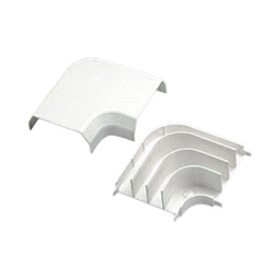 [T70RAIW] Curva de radio controlado, para uso con canaleta T70, Material PVC Rígido, Color Blanco Mate | T70RAIW