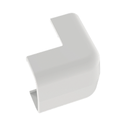 [OCF5WH-E] Conducto Portacables Superficial tipo Empalme Esquina Exterior Baja Tensión LD5, color Blanco de PVC Rígido de Cierre Rápido. | OCF5WH-E