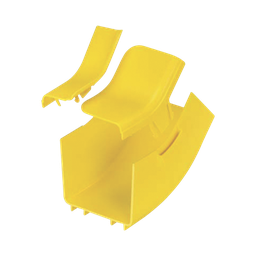 [FRIV454X4LYL] Bajada Vertical Interior de 45º con Tapa, Para uso con Canaletas 4X4 FiberRunner™, Color Amarillo | FRIV454X4LYL