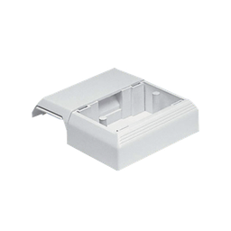 [T45WCIW] Caja Superficial Con Bisagras de Instalación a Presión, Para Canaletas T45, Material PVC Rígido, Color Blanco Mate | T45WCIW