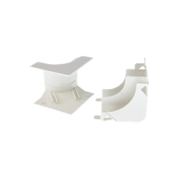[T45ICIW] Esquinero interior, para uso con canaleta T45, Material PVC Rígido, Color Blanco Mate | T45ICIW